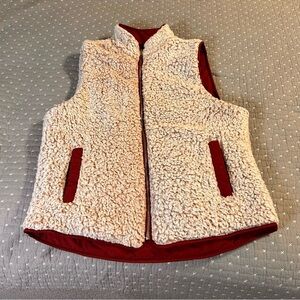 Love Tree Women’s Reversible Quilted Vest Wine and Pink Size L